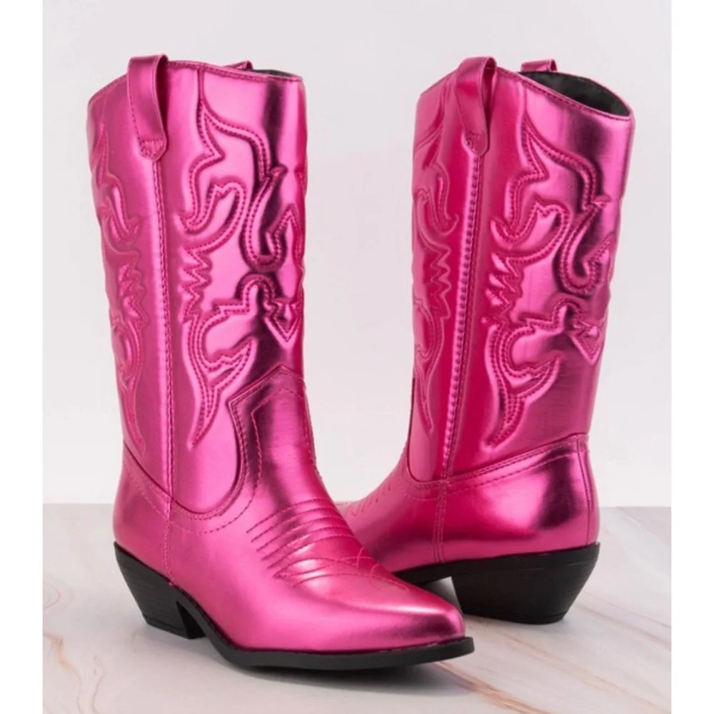 ON SALE! Glam Cowgirl Metallic Western Boots! - Picture 6 of 9